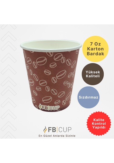 Fb Cup 7 Oz Karton Bardak 3.000 Adet Sızdırmaz