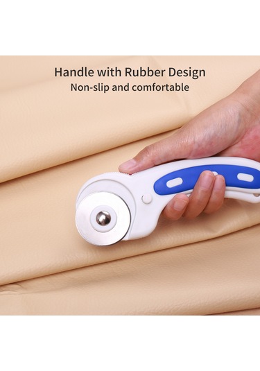 Aubyhe 3806 45mm 3'lü Fonksiyonlu Daire Kesici - Düz/dalgalı/noktalı Çizgiler, Abs Ve Karbon Çelik Bileşenli, 3 Bıçaklı El İşleri Ve Patchwork Aleti