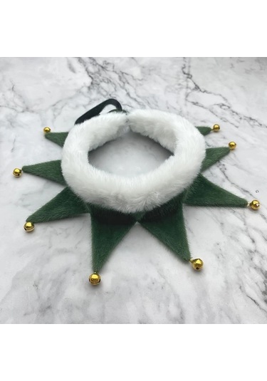 Elmpaly Koyu Yeşil Xl Evcil Hayvan Atkısı Yünlü Tüylü Çanlı Tüm Mevsimler Kedi Köpek