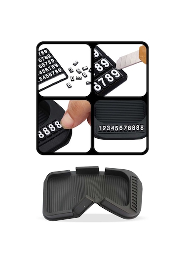 Araç İçi Kaydırmaz Ped 3d Numaratör Telefon Tutuculu Fr313