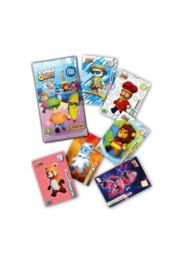 Panini Stumble Guys Koleksiyon Kartları - Çoklu Set - 1 Paket 6 Adet Kart + 1 Limited Edition Kart