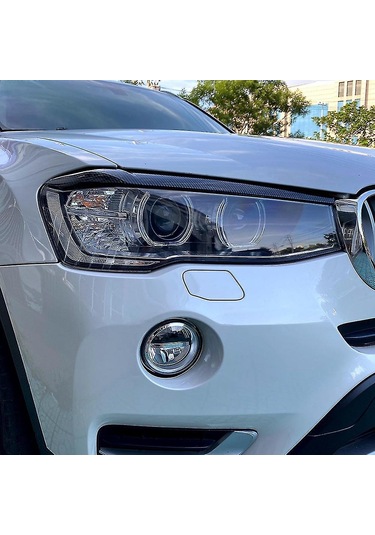 Yaozixa Bmw X3 F25/x4 F26 2014-2017 Abs Karbon Fiber Desenli Far Kaepçesi - Çarpma Koruması Ve Stili Arttırır