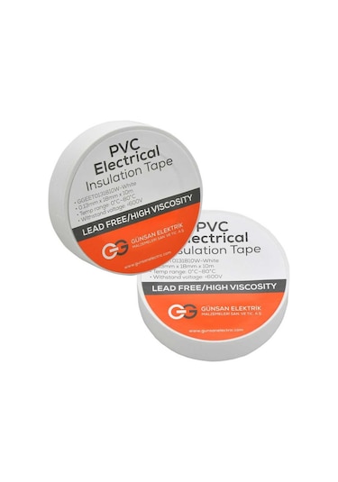 Valta 0.13mmx18mmx10m Elekrik İzolasyon Bandı Beyaz