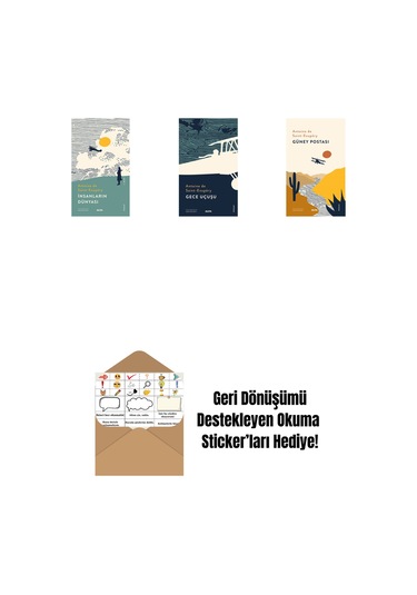 İnsanların Dünyası + Gece Uçuşu + Güney Postası + Okuma Sticker'ları