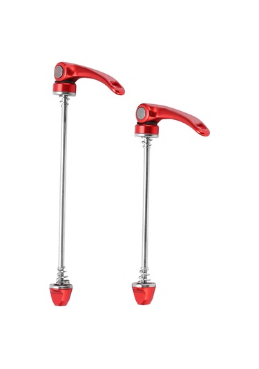 Xindoker 7075 Alüminyum Bisiklet Jant Hızlı Çıkartma Kolu - Dağ Ve Yol Bisikletleri İçin Ön 100mm Arka 135mm - Kırmızı Kırmızı