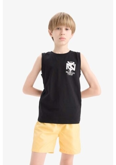 DeFacto Erkek Çocuk Basic Düz Deniz Şortu B7494A825HSYL106