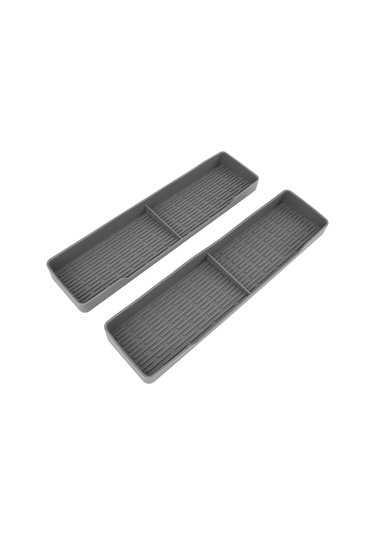 2 Adet Manyetik Silikon Ocak Rafı Sızdırmaz Kaymaz Fırın Baharat Rafı Düzenleyici Mutfak Aksesuarları Gri Diğer