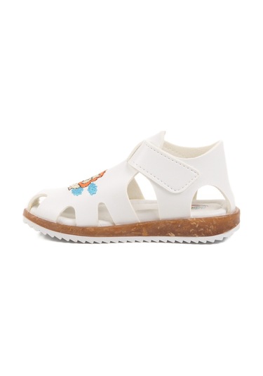 Beyaz Cırtlı Hafif Unisex Çocuk Sandalet 17373 B Beyaz
