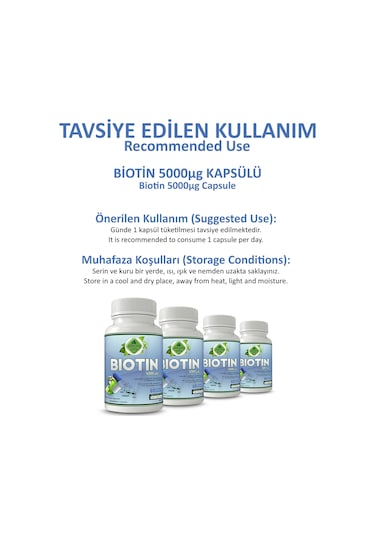 Gökçek Şifa Biotin B7 Vitamin 60 Kapsül