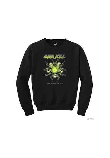 Overkill The Wings Of War Siyah Sweatshirt