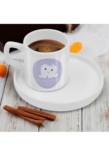 Bk Gift Kişiye Özel Sunum Tabaklı Diş Hekimi Tasarımlı Kahve Fincanı-6, Sevgiliye Hediye, Arkadaşa Hediye, Diş Hekimi Hediye Kobitmeyen137785 Bk Gift