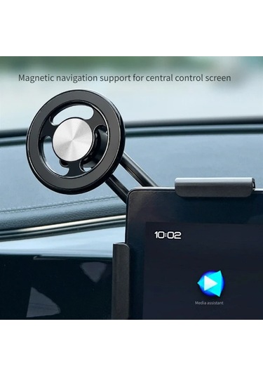 Sunshine011 Siyah Manyetik Tesla Araç İçi Telefon Tutucu, Çok Açılı Ayarlanabilir Güçlü Mıknatıs