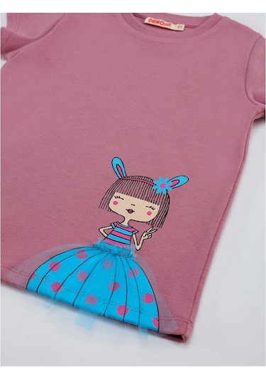 Denokids Tüllü Lily Kız Çocuk Şort Takım Çok Renkli