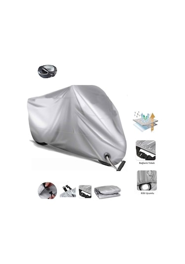 Yamaha X-max 250 Iron Max Abs Gri Kilit Uyumlu Motor Brandası Ultra Kalın Su Geçirmez