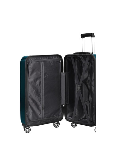 Büyük Boy %100 Polikarbon Valiz Petrol 1808 Petrol