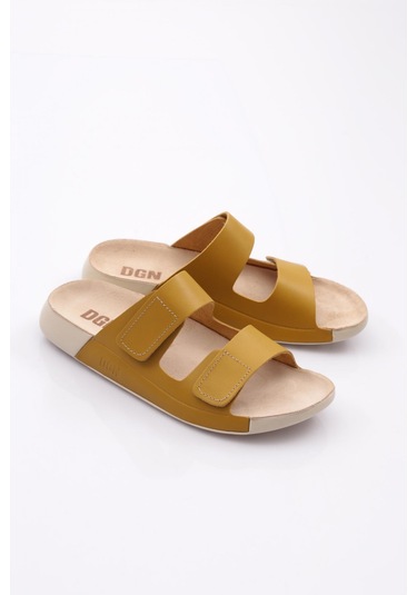 Dgn P27 Kadin Çift Bantli Terlik P27-1512-R12616 Sarı