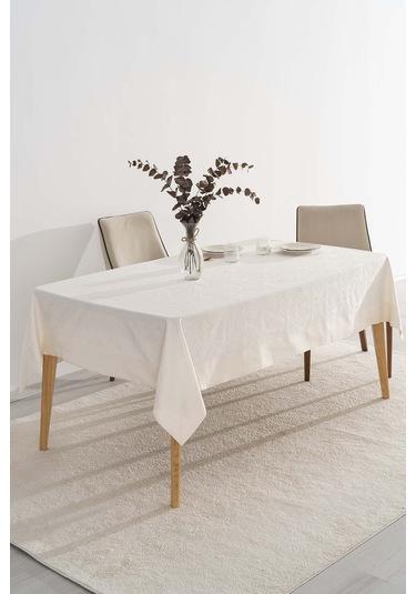 Damascus Krem Masa Örtüsü 160x220 Cm Çok Renkli