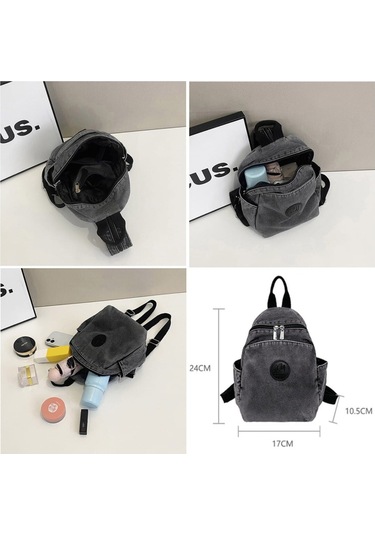 Arion Xy-628 Denim Kot Omuz Ve Sırt Çantası Mavi