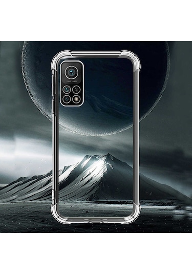 Xiaomi Mi 10t 5g - Mi 10t Pro 5g Kılıf Zore Nitro Anti Shock Silikon Kılıf Renksiz
