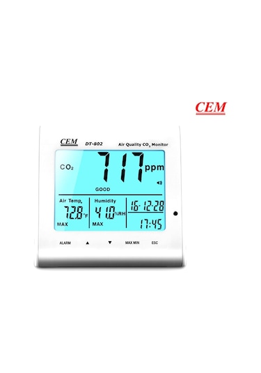 Cem Dt-802 Hava Kalitesi Ölçüm Cihazı, Karbondioksit Ölçer