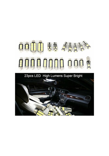 Monyee 23 Adet 5050 Smd Led Araç Iç Işığı Seti - Beyaz Işık, Kolay Kurulum, Düşük Enerji Tüketimi, 50.000 Saat Ömür - Tavan, Kapı, Plaka Ve Daha Fazla Için