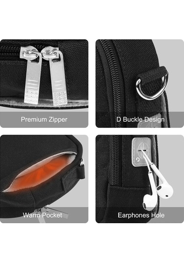 Fastbuy 40-60 C Ayarlanabilir Sıcaklık, 4 Seviye Zamanlayıcı, 4 Cep, Usb Girişli Haweel Hwl2133 Isıtıcı Çantası - Gri, Dijita