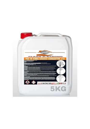 Strong&Clean Kireç Ve Pas Çözücü Ultra Konsantre 1/10 5 KG