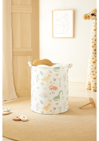 Home Wave Çocuk Odası Dinozor Desenli Oyuncak Sepeti 33 x 40 cm