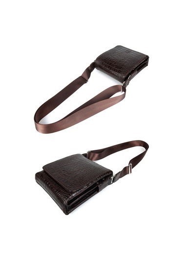 Postacı Çantası Erkek Hakiki Deri Kroko Kangaroo Kıngdom 5512-Ck