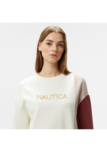 Nautica Kadın Pembe Regular Fit Sweatshirt Baskılı 37k154t Pembe