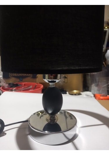 Yumurta Gövde Abajur Aydınlatma Lambası Bej