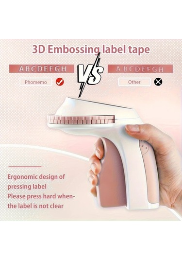 Willowhaven Pembe 6 Şerit Kabartma Etiket Yapıcı Makinesi 3d Taşınabilir Ev Ofis Organizasyon