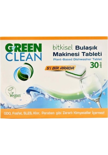 U Green Clean Bitkisel Bulaşık Makinesi Deterjanı 3 x 30 Tablet
