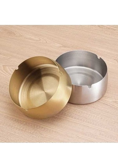 Ulzyvf Tablası Siyah Sigara Rüzgar Paslanmaz Metal Küllük Gümüş Geçirmez Çelik Pd