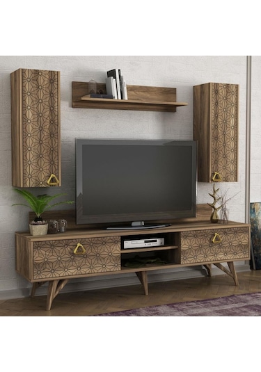 Dekorister Exclusive Yakamoz Tv Ünitesi Ceviz Dekorister Exclusive Yakamoz Tv Ünitesi Ceviz