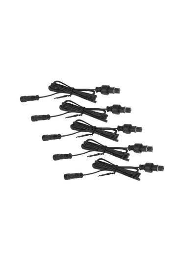 Mufunye 5 Adet 1m Ip67 Su Geçirmez 2 Pinli Led Denizaltı Lambası Uzatma Kablosu, Pvc Malzeme, Bahçe/trase Lambaları İçin Hızlı Bağlantı