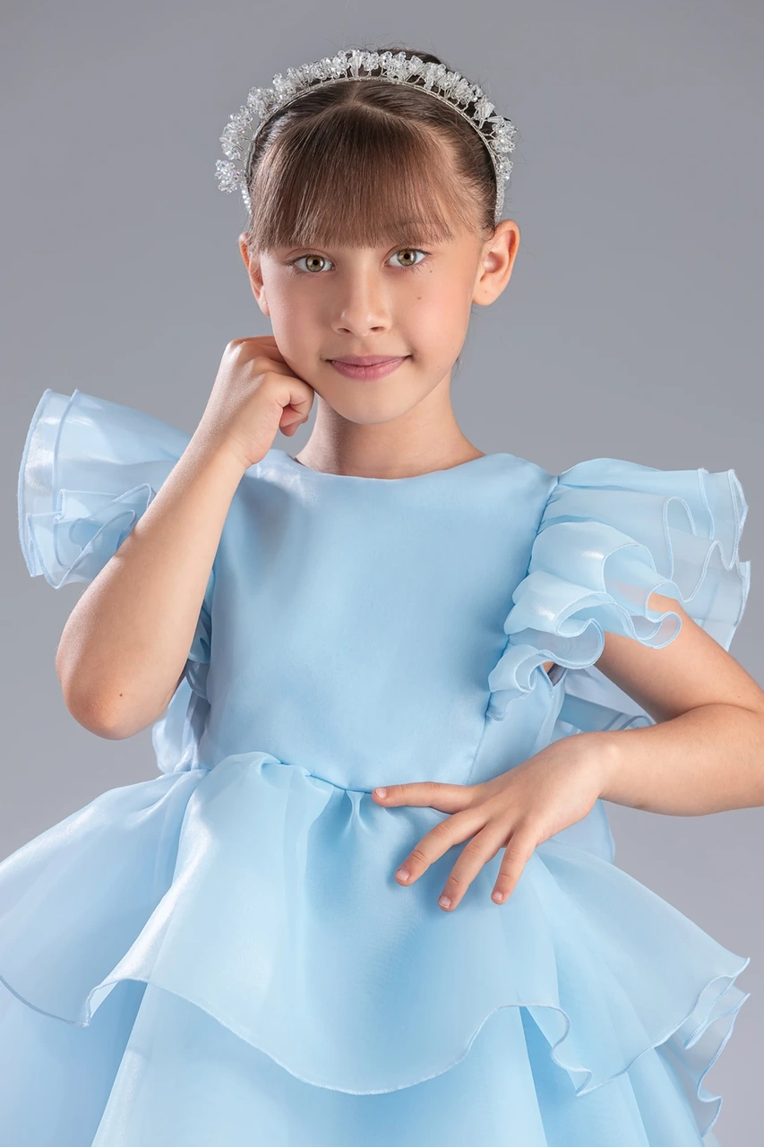 Kız Çocuk Çiçekli Taşlı Gelinlik & Abiye Tacı Saç Aksesuarı, Balo, Düğün Ve Özel Gün Tacı Beyaz