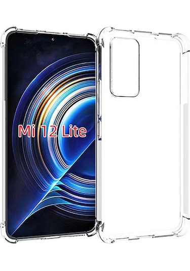 Xiaomi Mi 12 Lite Kılıf Zore Nitro Anti Shock Silikon Renksiz