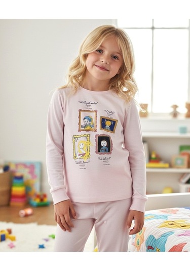 Kız Çocuk Pijama Takım St09547 Pembe
