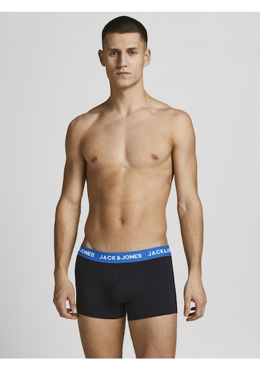 Jack & Jones 5'li Düz Renk Boxer Paketi - 12142342 Çok Renkli