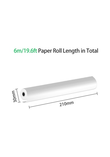 Geeksen Taşınabilir Termal Yazıcı İçin A4 Termal Kağıt 5 Rulo 6m,φ30mm Bpf İçermeyen M