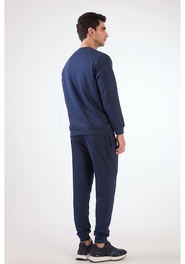 Dufy Lacivert Bisiklet Yaka Regular Fit Erkek Sweatshirt Lacivert