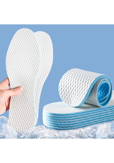 Sones Çift Yazlık İnce Koku Önleyici Ter Tabanlığı Unisex Nefes Alabilen Yumuşak Ayakkabı Tabanlığı, Beden: 45-46 Gri