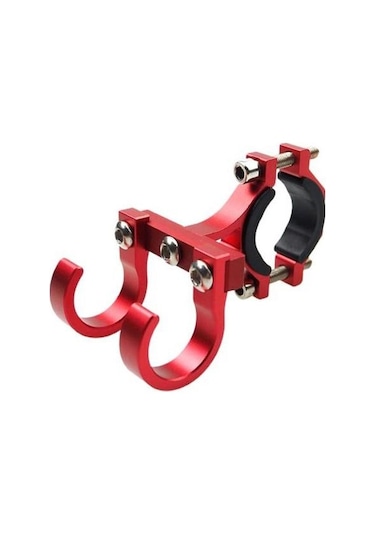 Xbyc 2147 Bisiklet Elektrikli Motosiklet Ve Scooter Alüminyum Gidon Eşya Taşıma Kancası Kırmızı