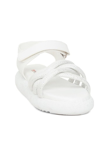 Minican Şa P 006 Patik Kız Çocuk Düz Sandalet Beyaz Beyaz