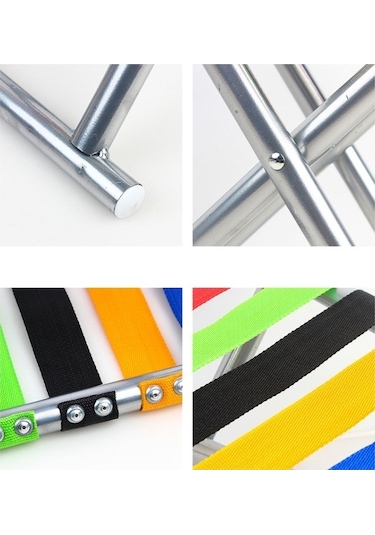 Novahub Metal Katlanır Sandalye, Balıkçılık Tabure, Kamp Dışı, Büyük 31.5cm Beyaz Tüp, Pratik Küçük Sandalye Çok Renkli