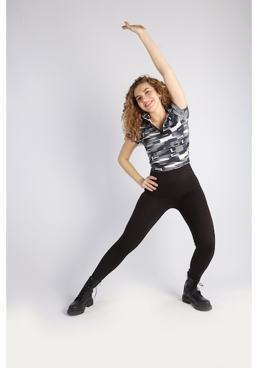 Kutaf Nano Fit Düz Sporcu Tayt 001