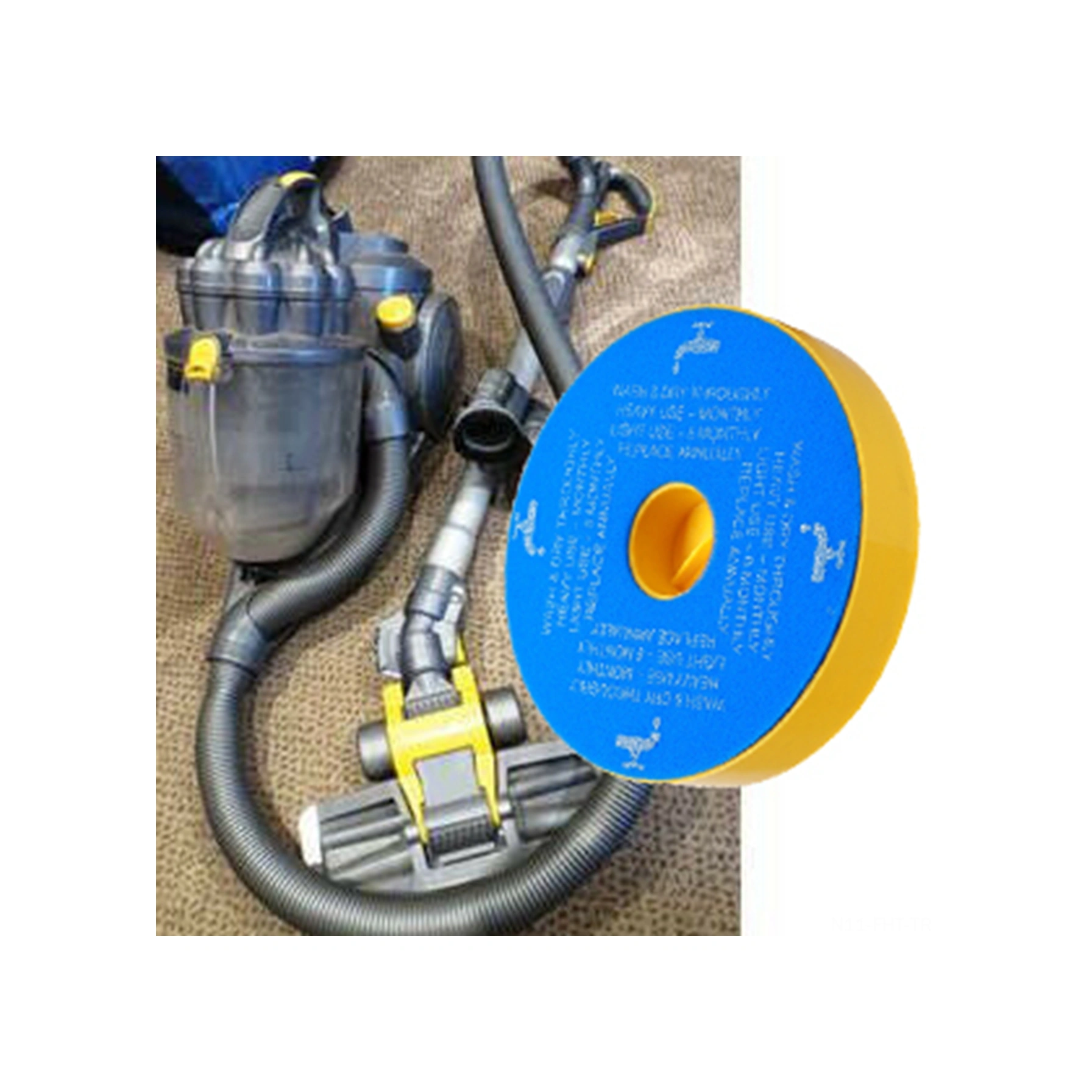 Hangfox Dyson Dc05/dc08/dc14/dc15 İçin Ön Filtre, Sponge Malzeme, Toz Filtreleme, Motoru Korumak, Tekrarlı Kullanım, Beyaz-mavi-sarı