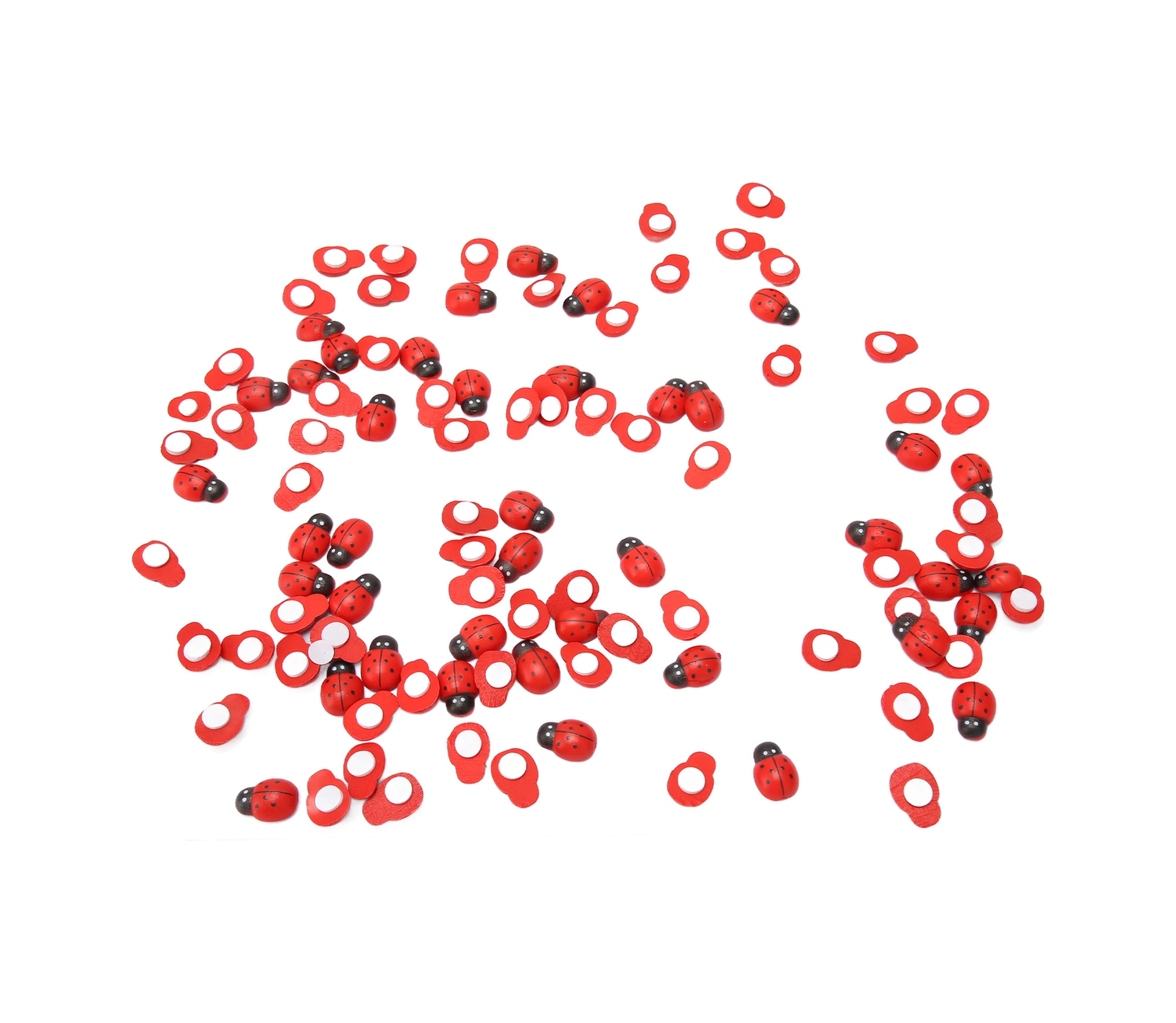 Wezone 100 Adet Ahşap Böcek Sticker: Kendinden Yapışkan, El İşleri Ve Dekorasyon İçin, Renkli, Çocuk El Becerileri Geliştirici, Ev Dekoru Diğer