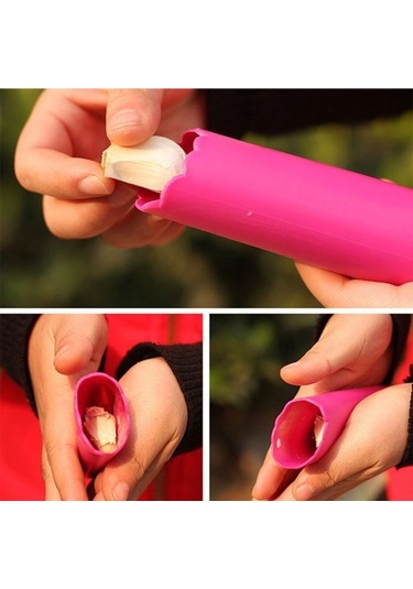 Silikon Rulo Şeklinde Sarımsak Soyacağı Kabuk Soyma Aparatı